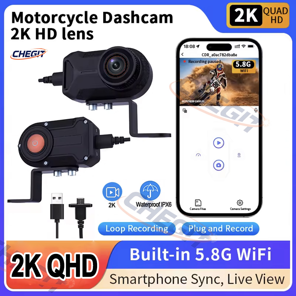 Mountain Biking Images - Motorcycle DVR 2K HD WiFi With