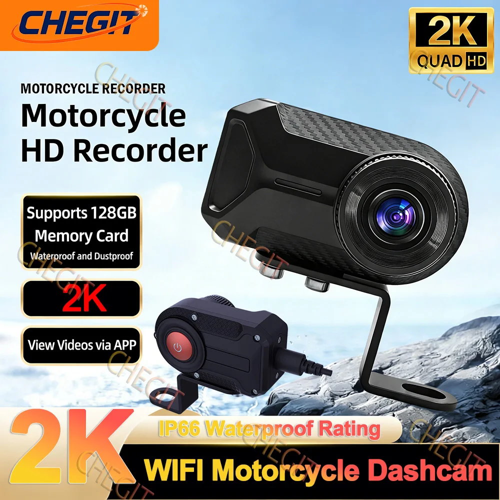 Mountain Biking Images - 2K HD WiFi Motorcycle DVR With