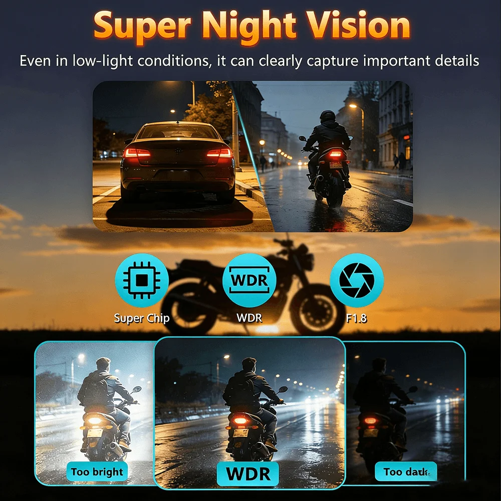 New 2K QHD Motorcycle Driving  - đánh giá và giá Mountain Biking Images
