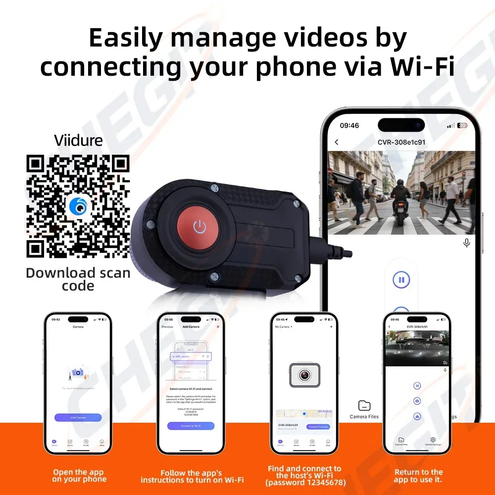 WiFi 2K HD Motorcycle DVR Wate - đánh giá và giá Mountain Biking Images