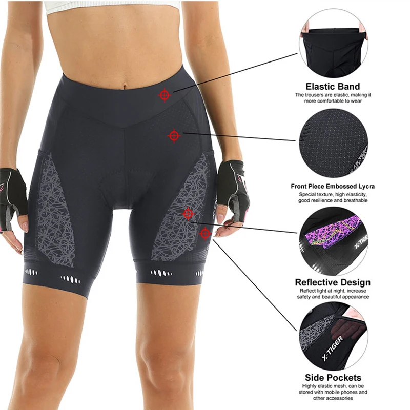 X-TIGER Women Cycling Shorts R - đánh giá và giá Mountain Biking Shorts Women