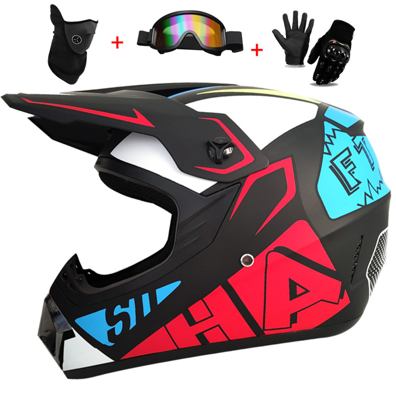 3Pcs Kids Off-Road Full Helmet - đánh giá và giá Mountain Biking Helmet Kids