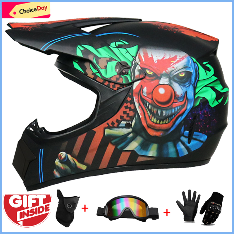 3Pcs Kids Off-Road Full Helmet - đánh giá và giá Mountain Biking Helmet Kids