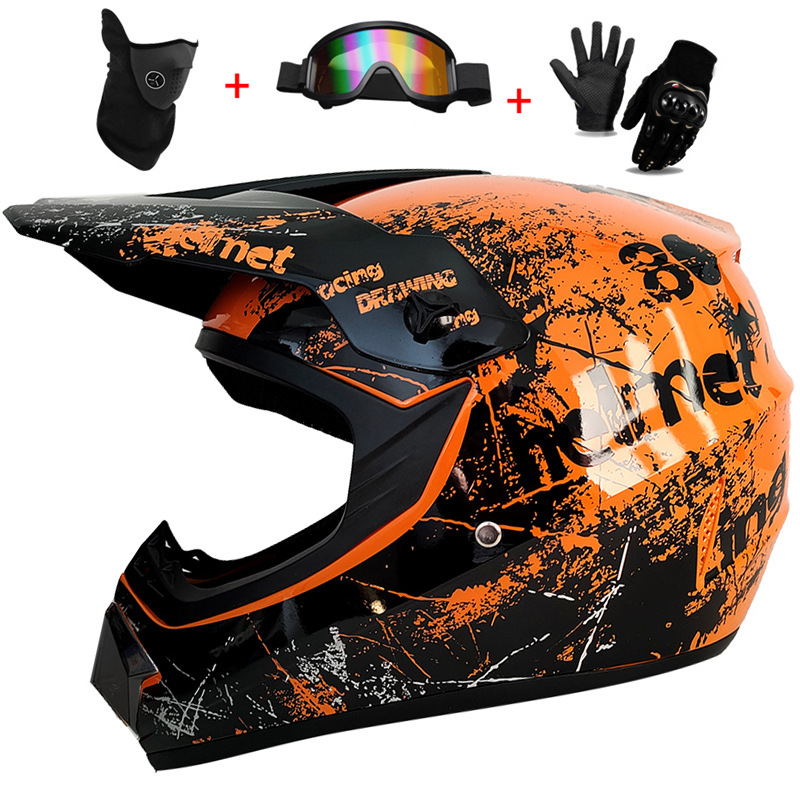 3Pcs Kids Off-Road Full Helmet - đánh giá và giá Mountain Biking Helmet Kids