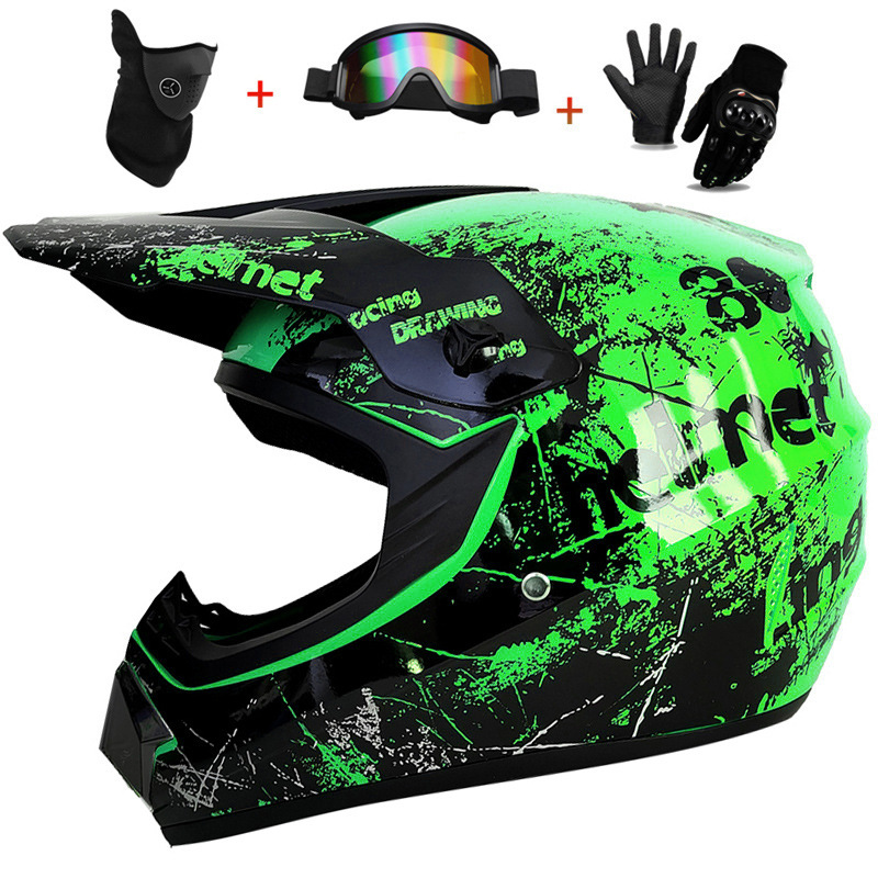 3Pcs Kids Off-Road Full Helmet - đánh giá và giá Mountain Biking Helmet Kids